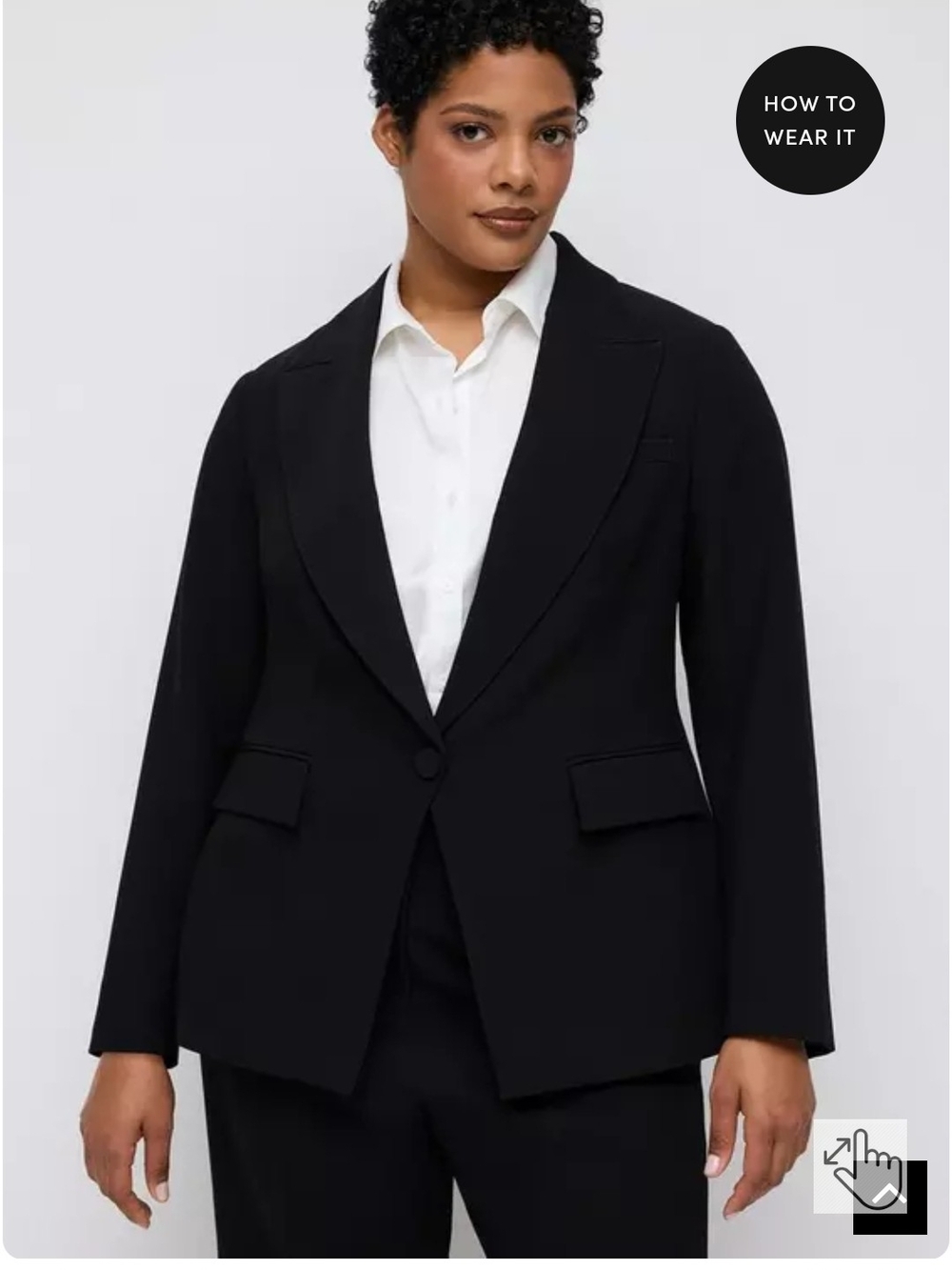 Torrid Stidio Twill Black Single-Button Blazer - Picture 3 of 8